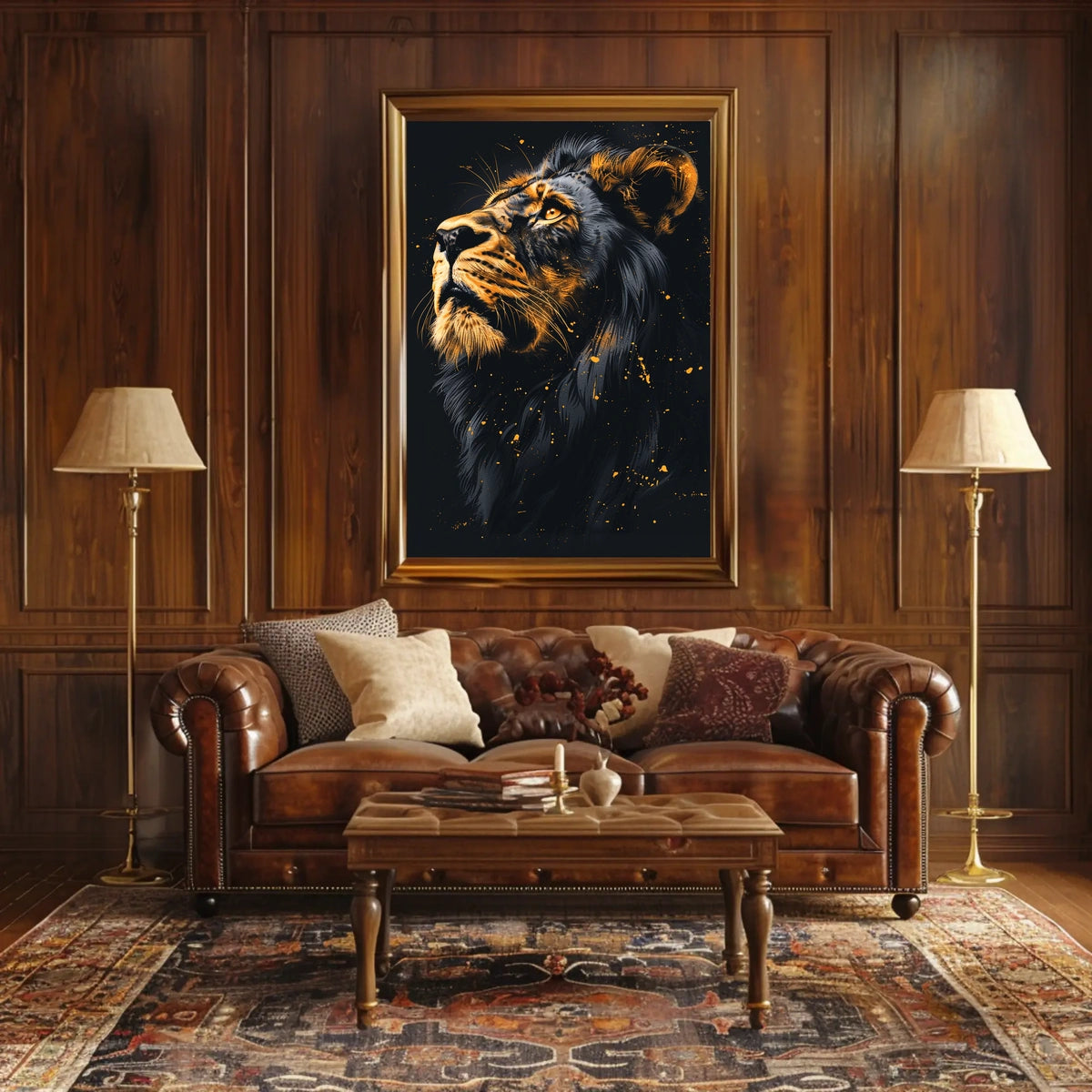 Majestic Lion Portrait Poster