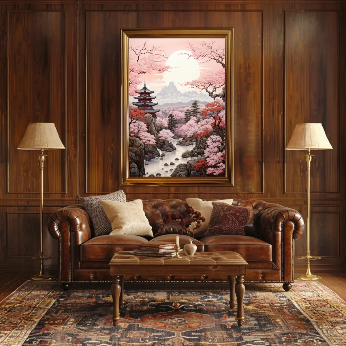 Serene Japanese Cherry Blossoms Travel Poster