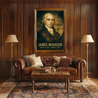 James Madison 4th President of the United States Double Exposure Poster