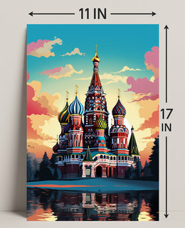 Vibrant St. BasilS Cathedral Poster