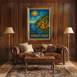 Amalfi Coast Mosaic Poster