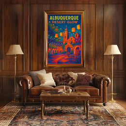 Albuquerque Desert Glow Poster