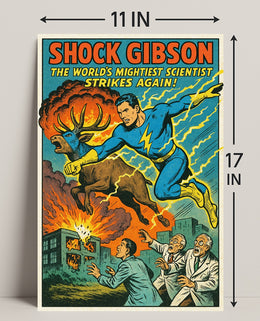 Shock Gibson The Worlds Mightiest Scientist Poster PosterGoat