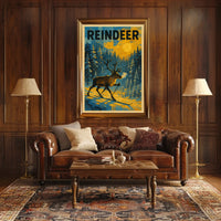 Reindeer In Winter Wonderland Poster