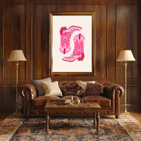 Cowboy Boots Art Print: Abstract or Artistic Poster PosterGoat