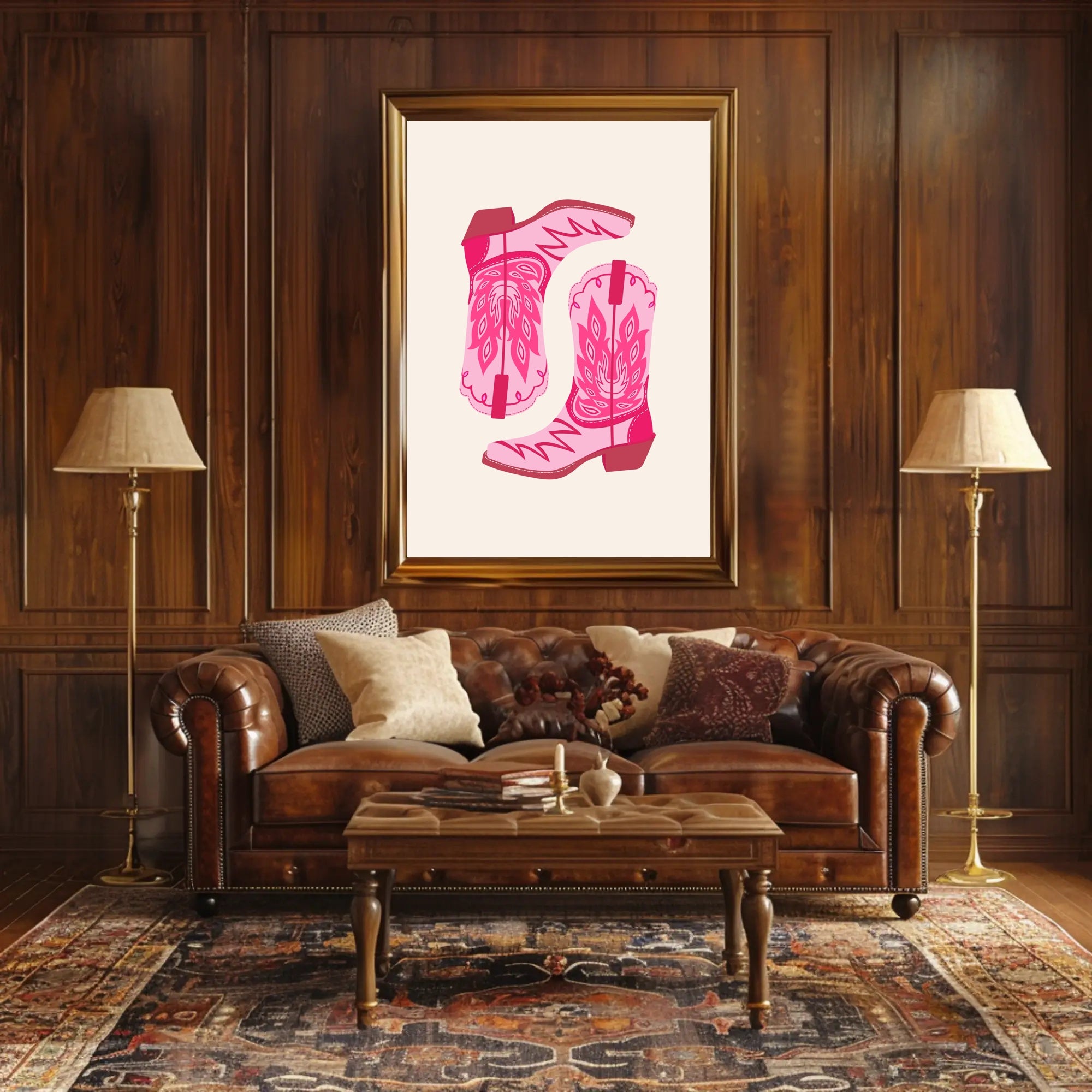 Cowboy Boots Art Print: Abstract or Artistic Poster PosterGoat