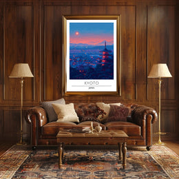Kyoto Cityscape at Dusk: Cultural or Heritage Poster