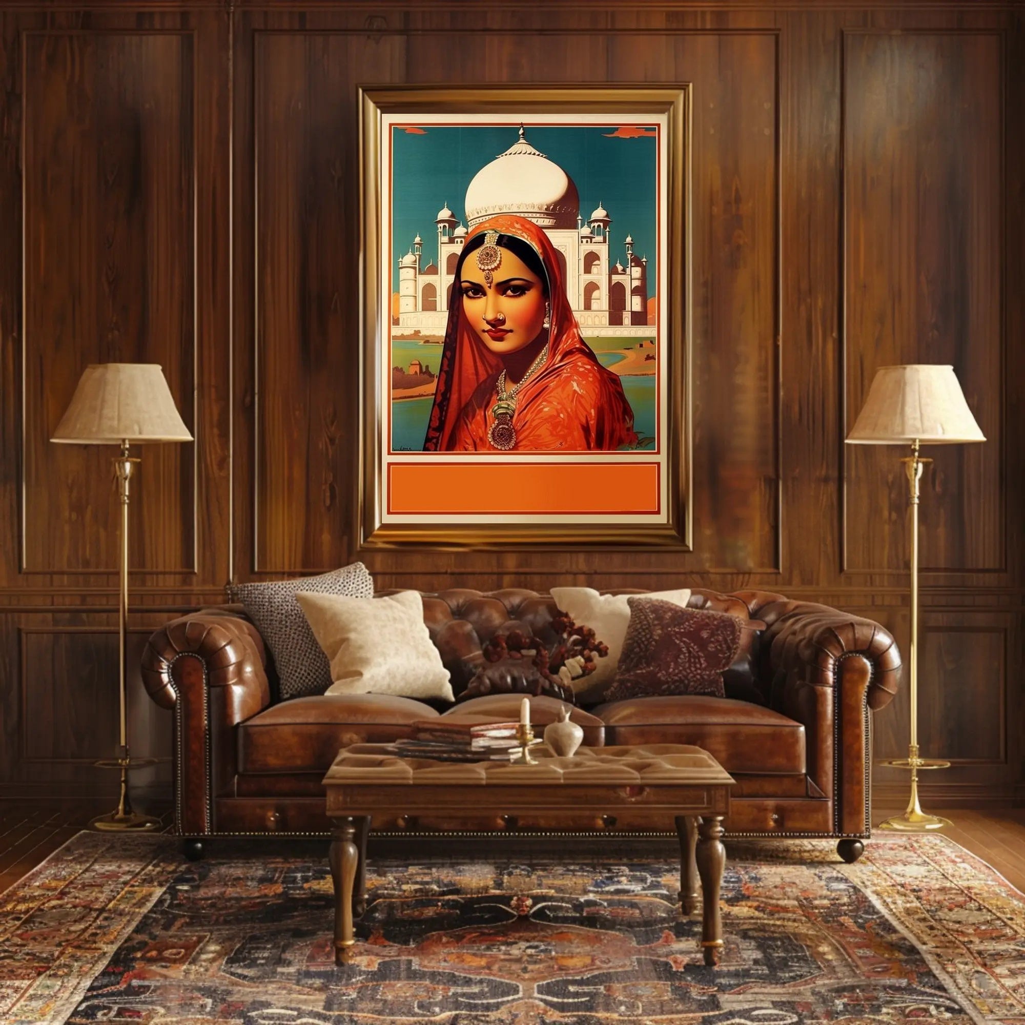 Elegance at the Taj Mahal Poster