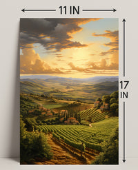 Golden Countryside Vista Poster