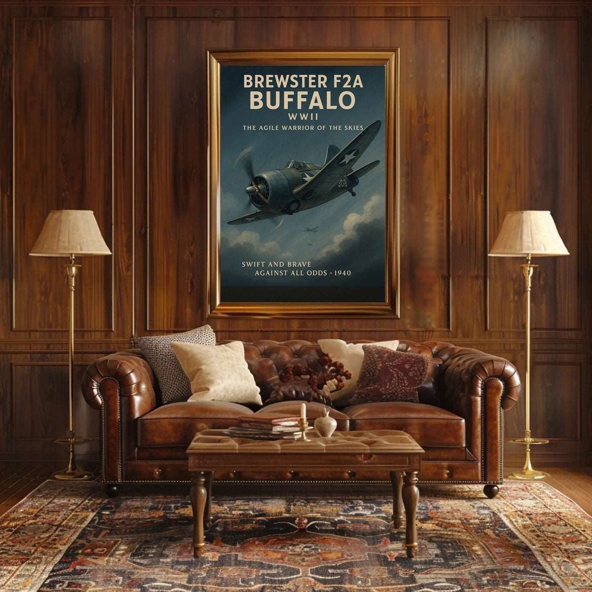 Brewster F2A Buffalo The Agile Warrior Poster