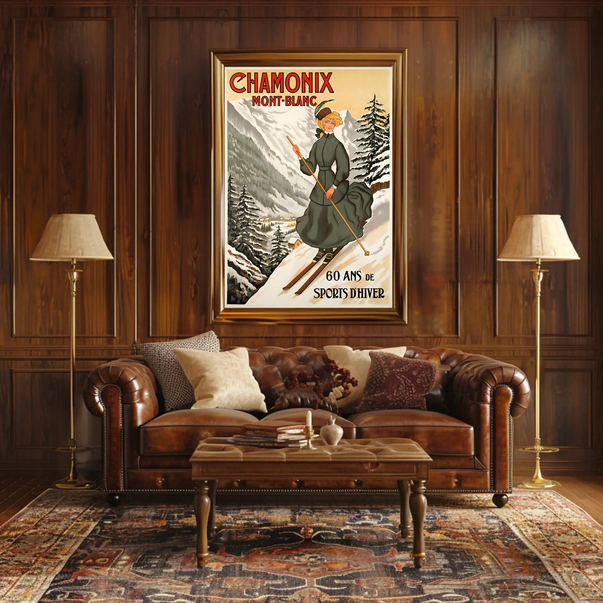 Chamonix Winter Sports Celebration Poster