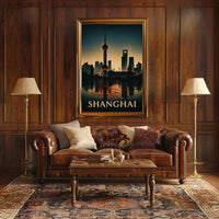 Shanghai Skyline Poster