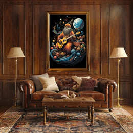 Cosmic Guitarist in a Celestial Dreamscape Poster