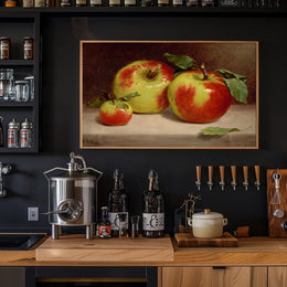 Photorealistic Apples Still Life: Artistic Poster