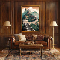 Majestic View of China's Great Wall Cultural Heritage Poster