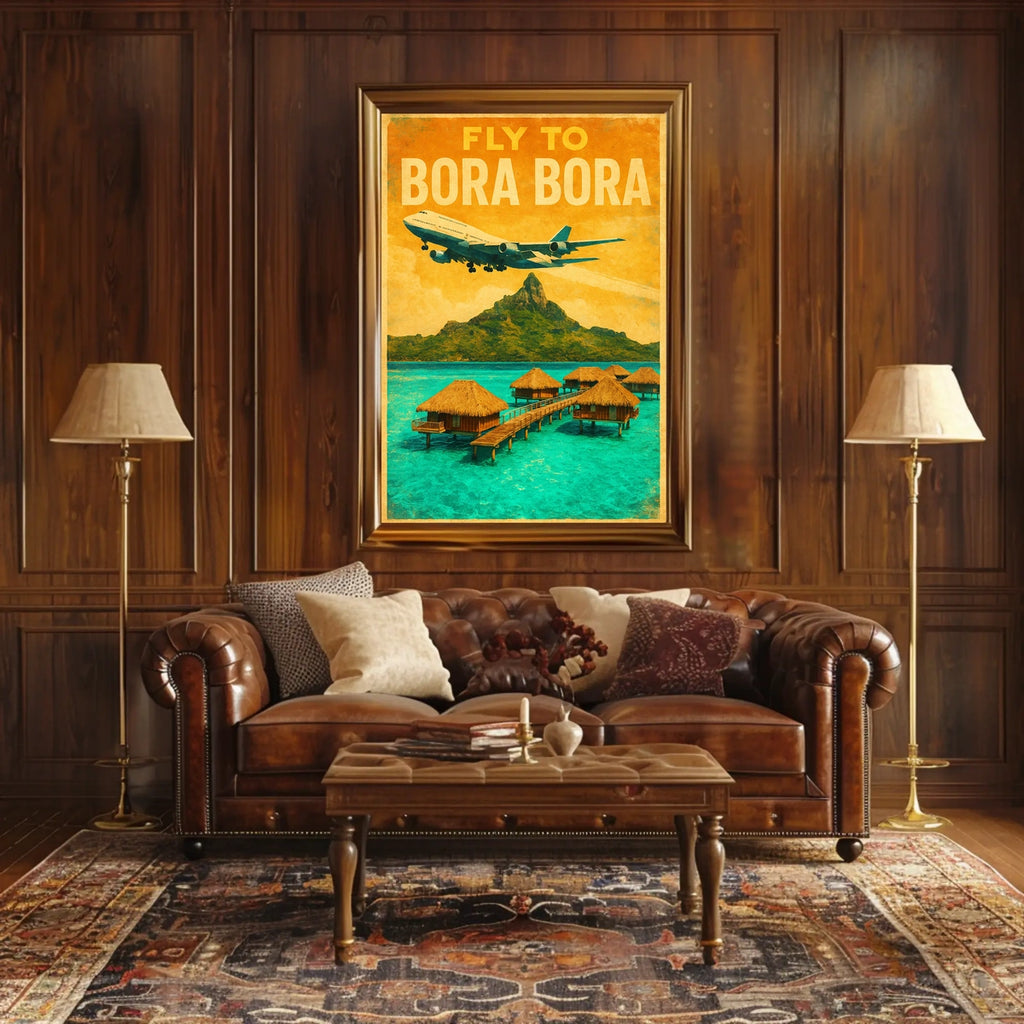 Fly To Bora Bora Poster