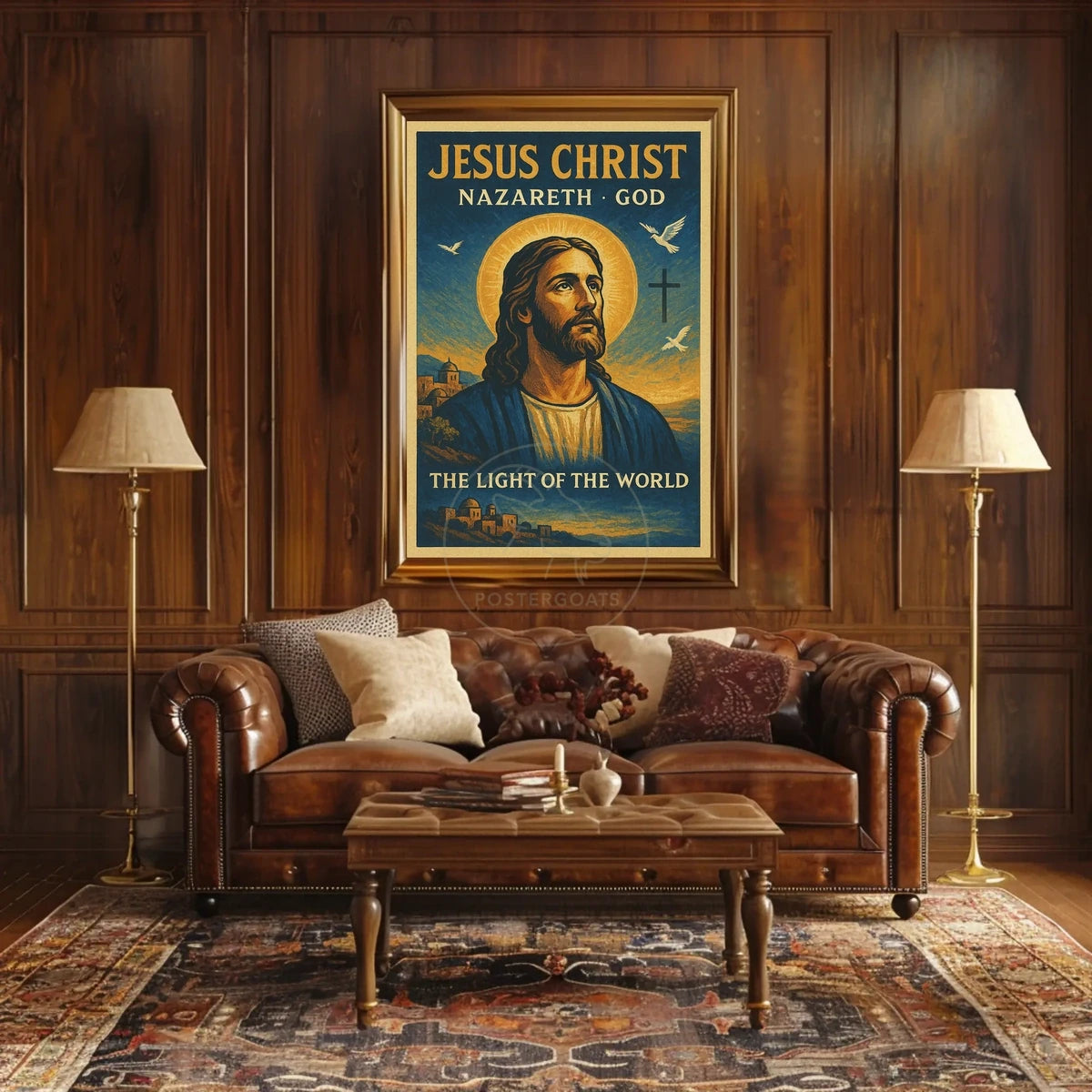 Jesus Christ Divine Light Religious Cultural or Heritage Poster