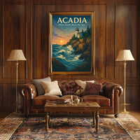 Acadia Where Earth Meets the Sea Poster