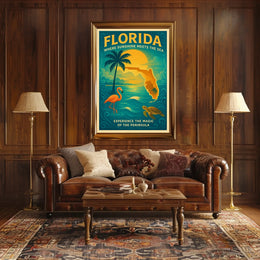 Florida Where Sunshine Meets the Sea Poster