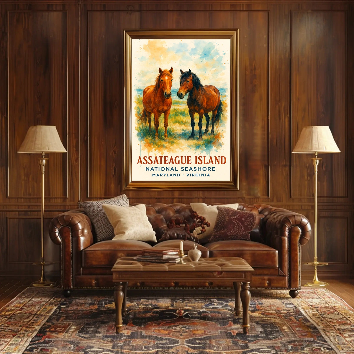 Assateague Island Wild Horses National Park Poster