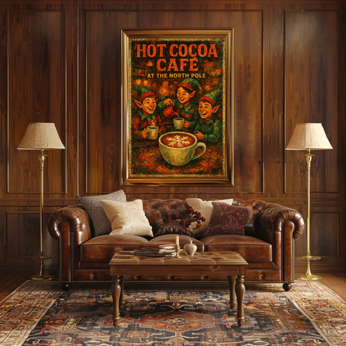 Hot Cocoa Café At The North Pole Poster