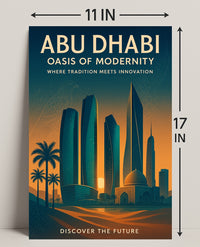 Abu Dhabi Skyline: Tradition Meets Modernity Travel Poster