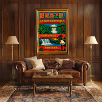 Brazil's Wonders Vintage Travel Poster Art Print