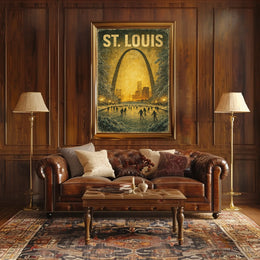 Winter Skating In St. Louis Poster