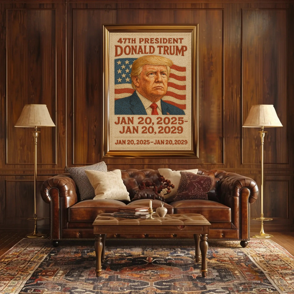 Trump Embroidered Patriot Decor Poster