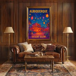 Albuquerque Desert Glow Poster