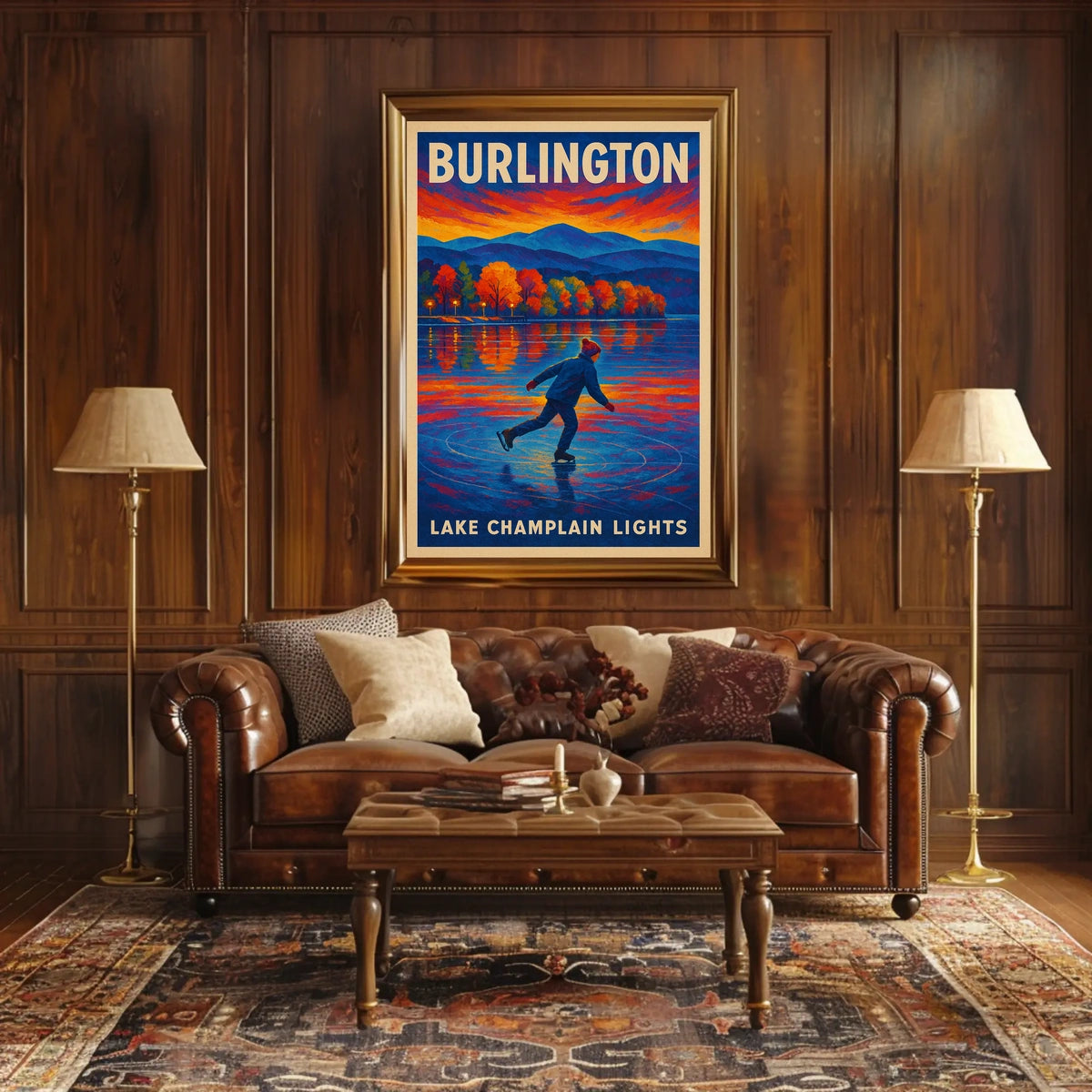 Burlington Lake Champlain Lights Poster