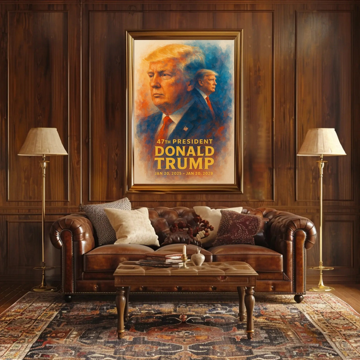Donald Trump Resolute Leader Pop Art Patriot Poster