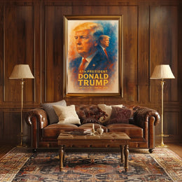 Donald Trump Resolute Leader Pop Art Patriot Poster