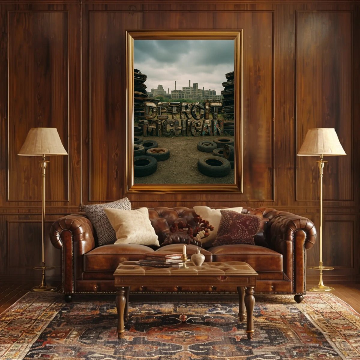 Detroit, Michigan Industrial Legacy Poster