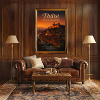 Tbilisi at Sunset: Romantic Urban or Cityscape Poster