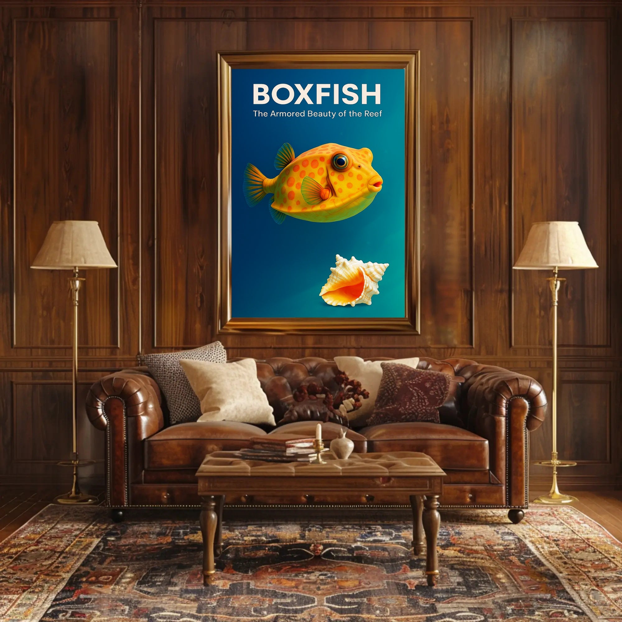 Boxfish The Armored Beauty of the Reef Poster PosterGoat