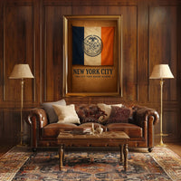 New York City Flag Vintage Nostalgia Country Flag Poster