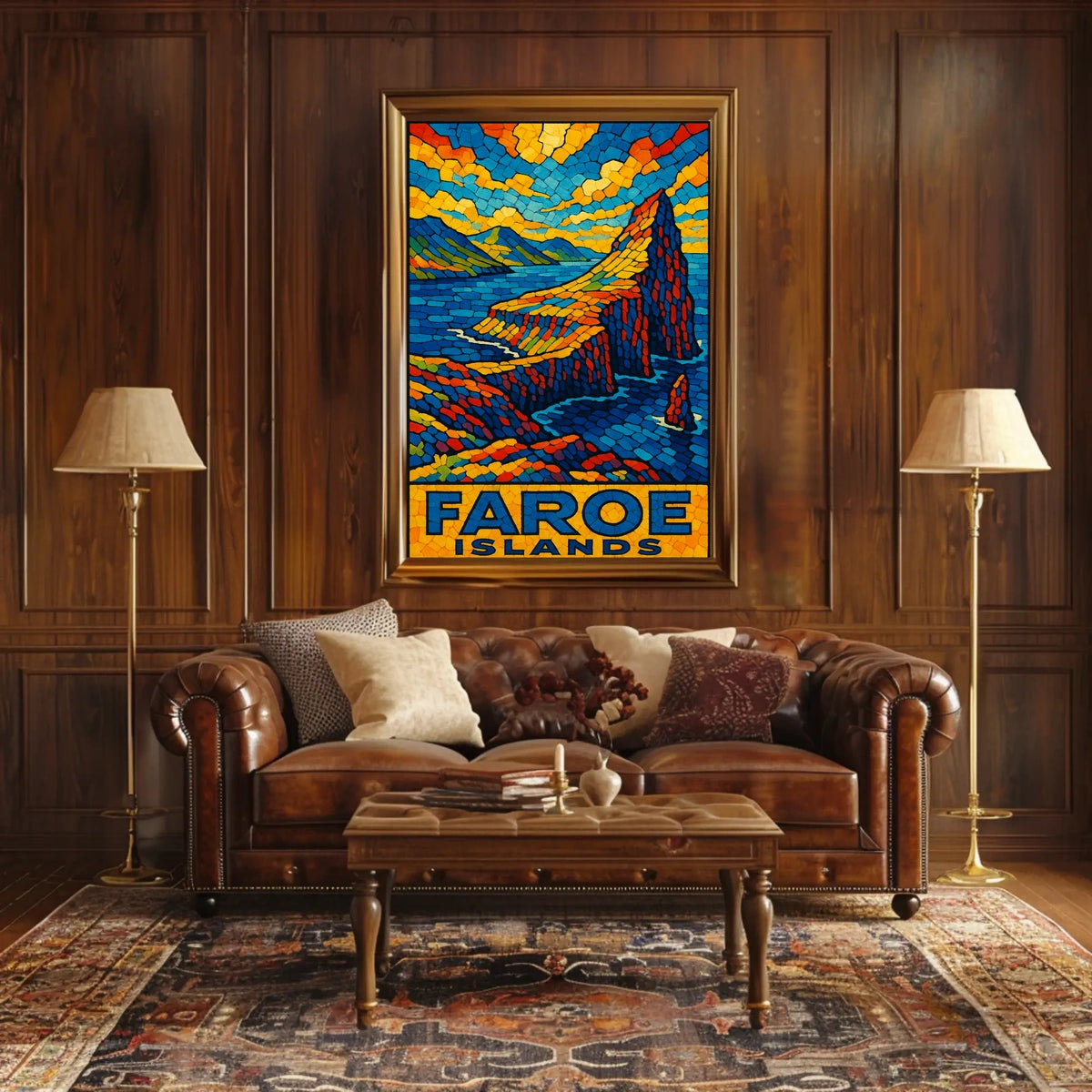 Faroe Islands Mosaic Poster