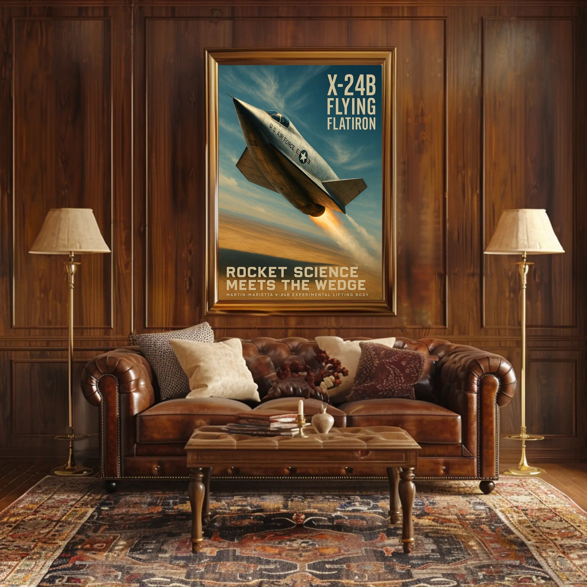 X-24B Experimental Aircraft Cold War Era Military Recruitment Poster