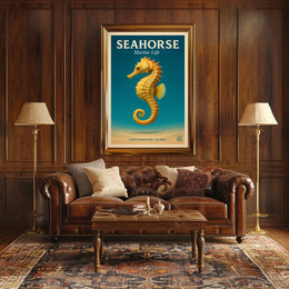Seahorse Marine Life Poster