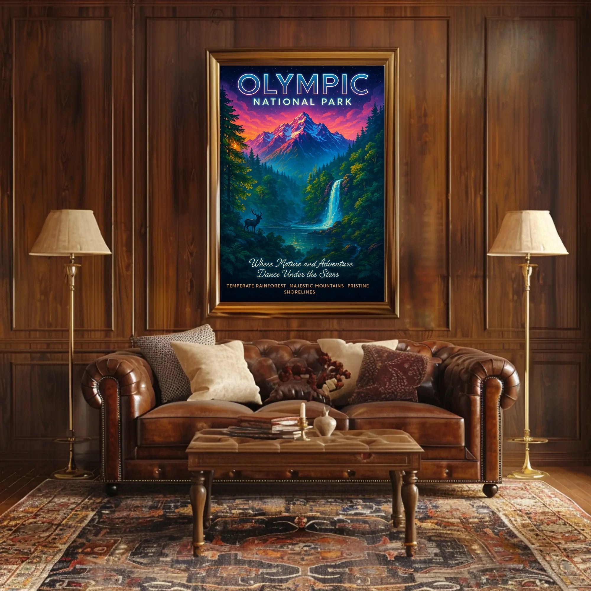 Olympic National Park Adventure Poster Print