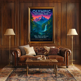 Olympic National Park Adventure Poster Print