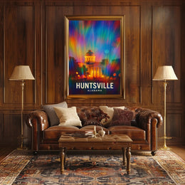 Huntsville Alabama Cityscape Wanderlust Minimalist Poster