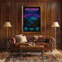 Arkansas Scenic Hot Springs Cityscape Travel Poster