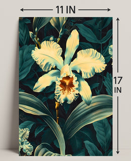 Enchanting Orchid Illustration William Morris Art Poster