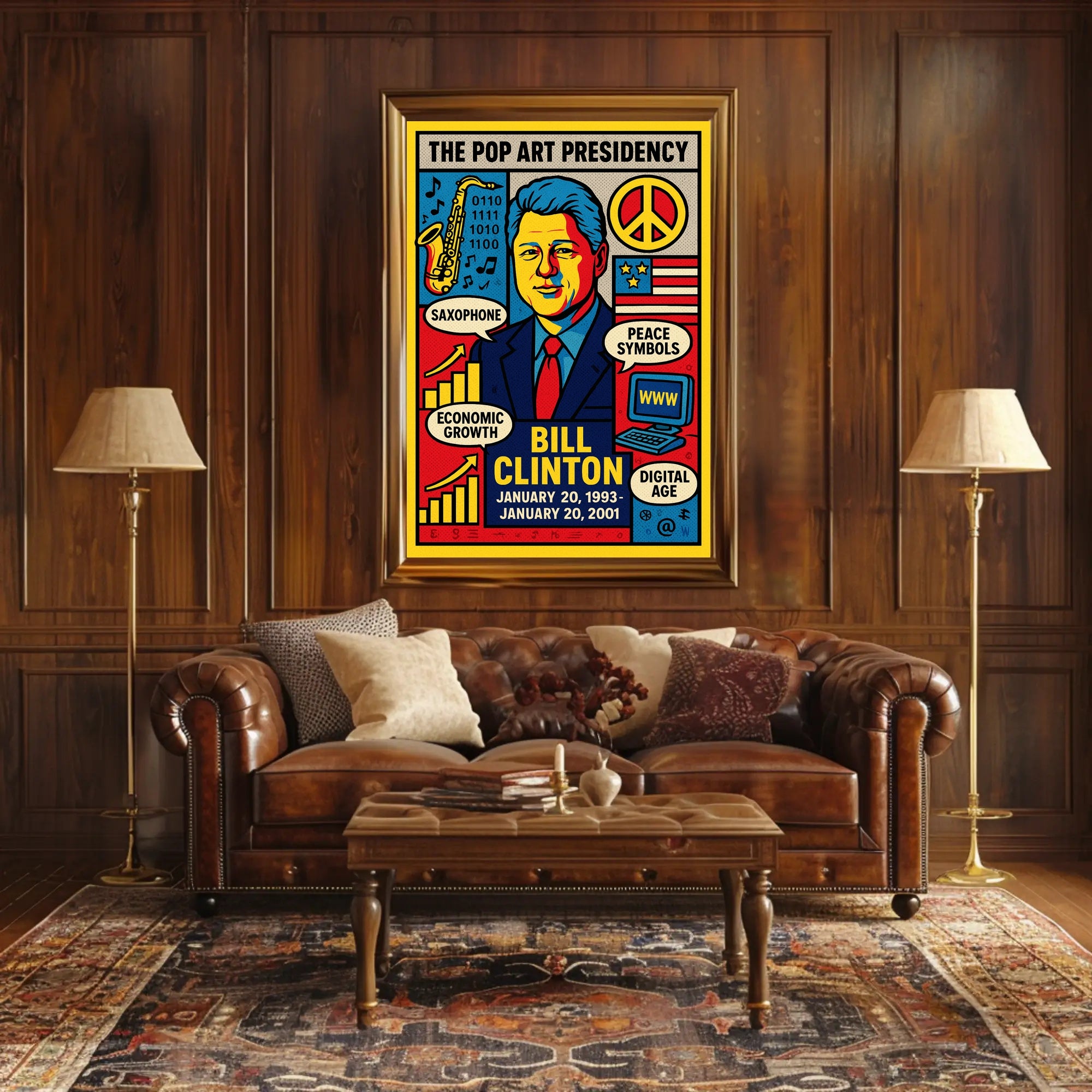 Bill Clinton The Pop Art Presidency Poster PosterGoat