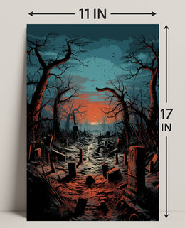 Twilight Cemetery Poster