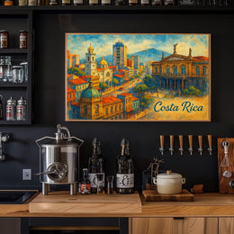 Costa Rica Cityscape Poster