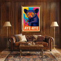 Aye-Aye Illustration Poster