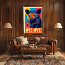 Aye-Aye Illustration Poster